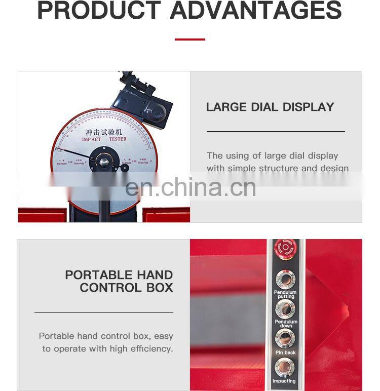 Wholesales Pendulum Impact Testing Machine from Trustable Factory with 300J