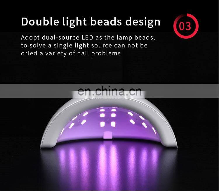 Hot selling new powerful sunshine light 36w dual wave LED nail uv lamp