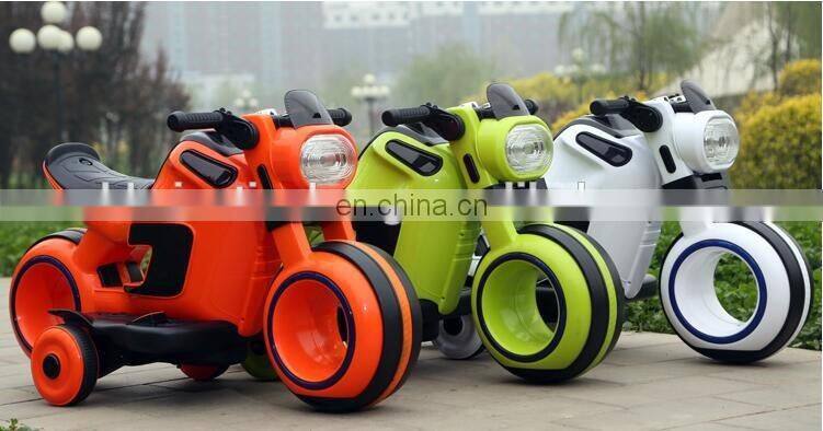 Cheap 3 wheels rechargeable kids electric motorcycle with LED light