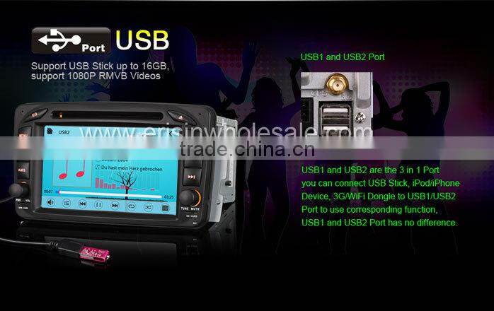 Erisin ES7507M 7 inch 2 Din Auto Car DVD GPS for G-Class W463