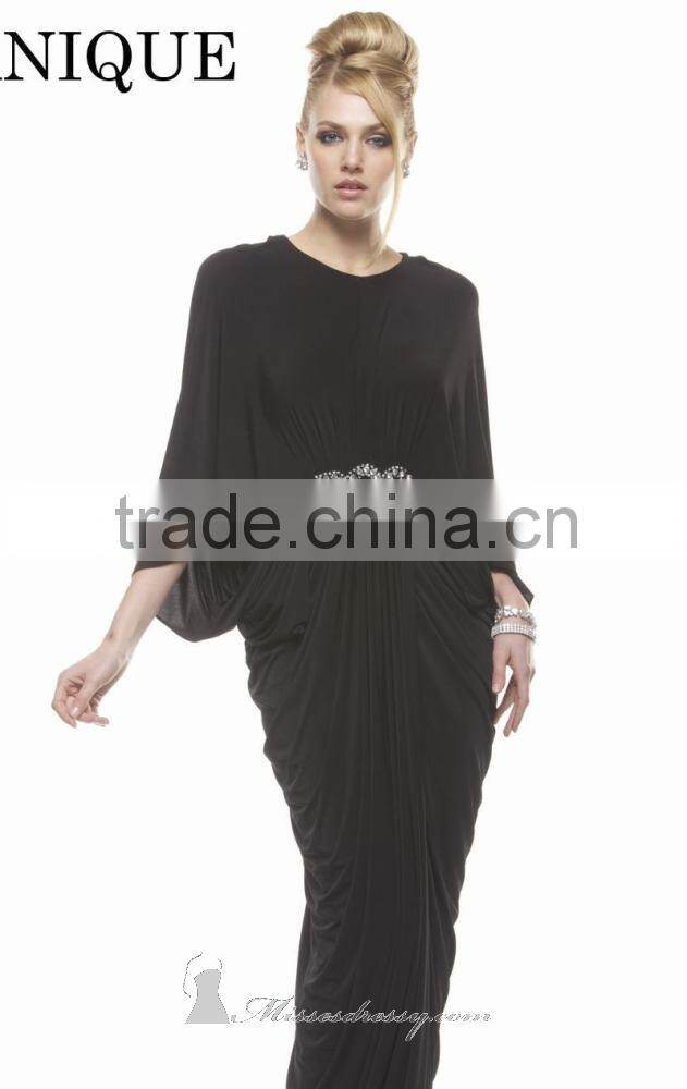 Charming Round Neck Chiffon Floor Length Evening Dress Fashion 2013