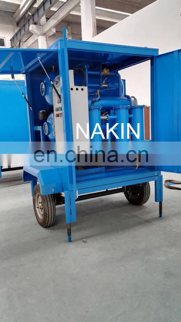 Mobile type transformer oil filtration machine