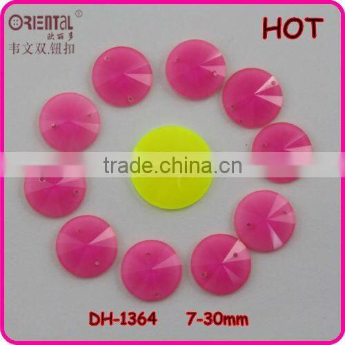2holes fancy decorative resin stones
