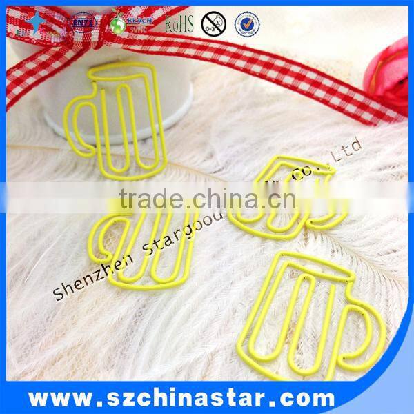 Metal material assorted panton color cup shape paper clip