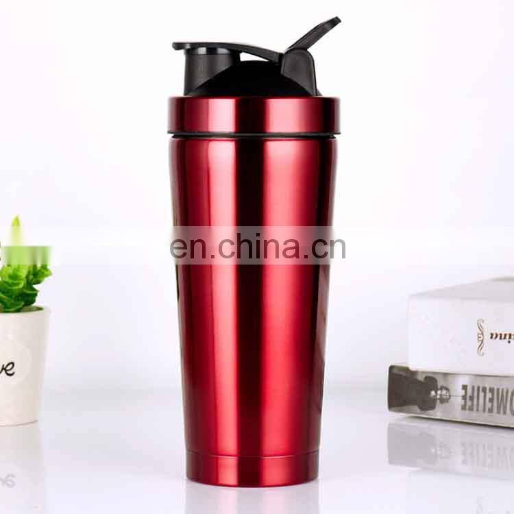 Custom Logo Colorful 1L Stainless Steel Gym Protein Shaker Bottle