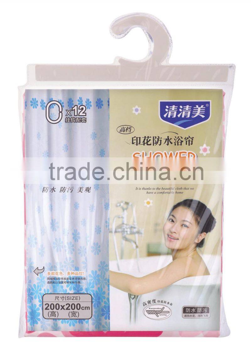 PEVA Bathroom hooks shower curtain