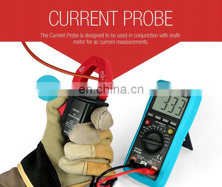 all-sun EM263 AC Clamp Probe Meter Ammeter Current Probe Multi-meter Electronic Tester input 600A-MAX output 0-600mV