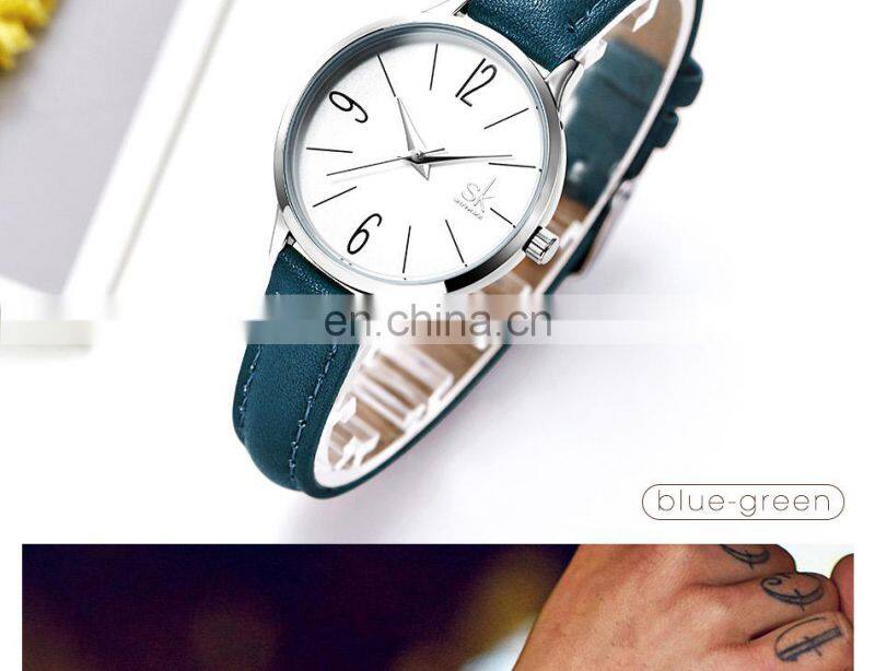 SHENGKE New Fashion Simple Style Temperature Noble Blue Women Watch Men Women Quartz Wristwatches Dropshipping