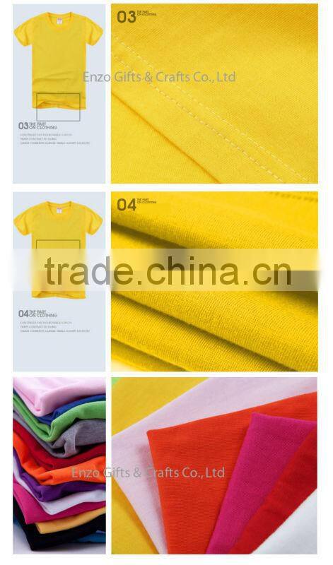 Custom Promotion Sublimated Printing T-shirts, round neck color T-shirt