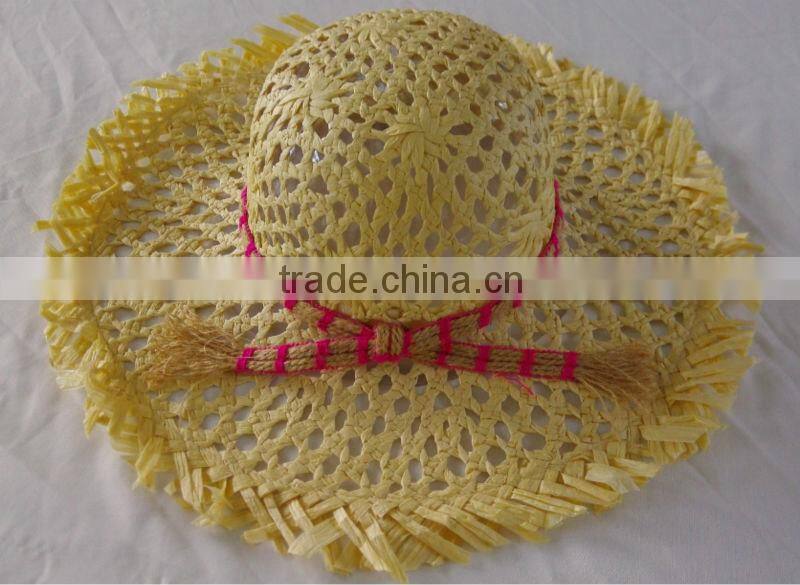 Wholesale elegant lady summer sun straw hat