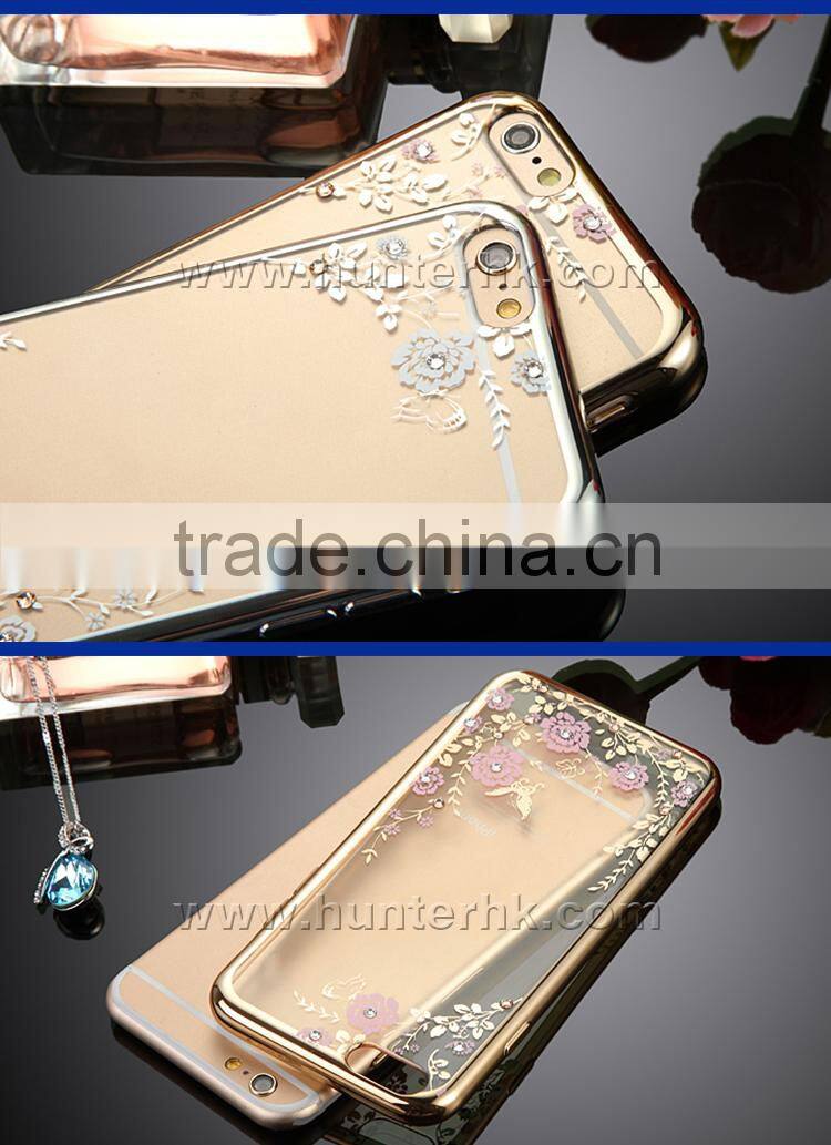 Printed Electroplate Gel Case For iphone6S