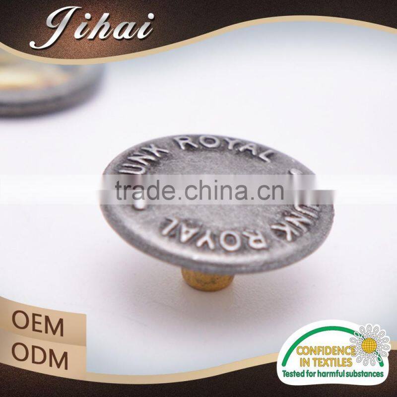 New Product Metal Button Shoes Denim Rivets For Jeans