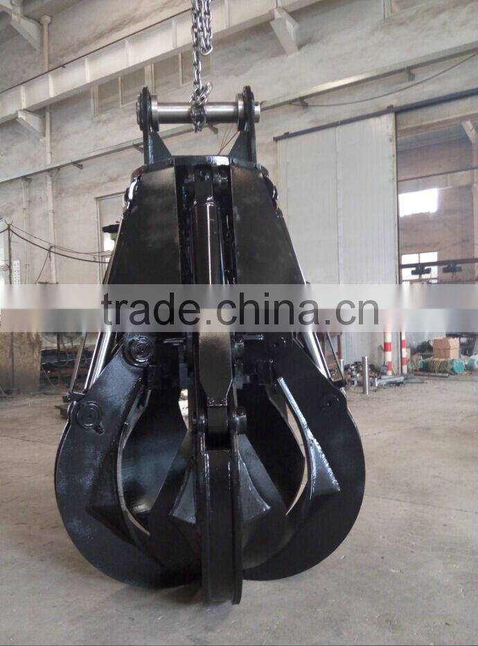 Hydraulic excavator scrap orange peel grab grapple for 12tons carrier