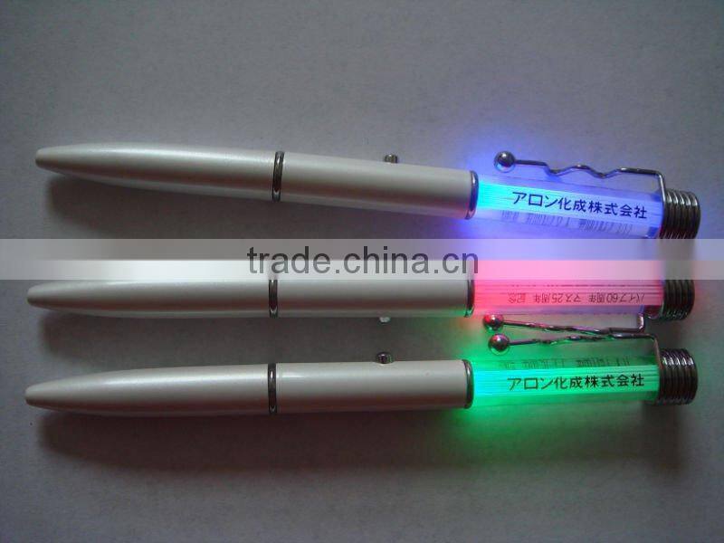 Promnotional items led flashing slim hang pen ,new products on china market led glowing slim hang ballpen