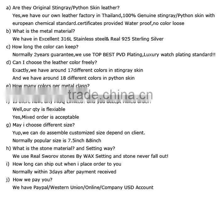 2016 New Arrival Elegant Bracelet Watch Accessories Glaring Beads Bracelet VJSM-04L