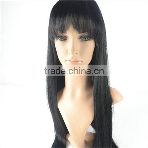 100% human hair glueless full lace wigs with adjstable stretch and combs/clips sewed wigs