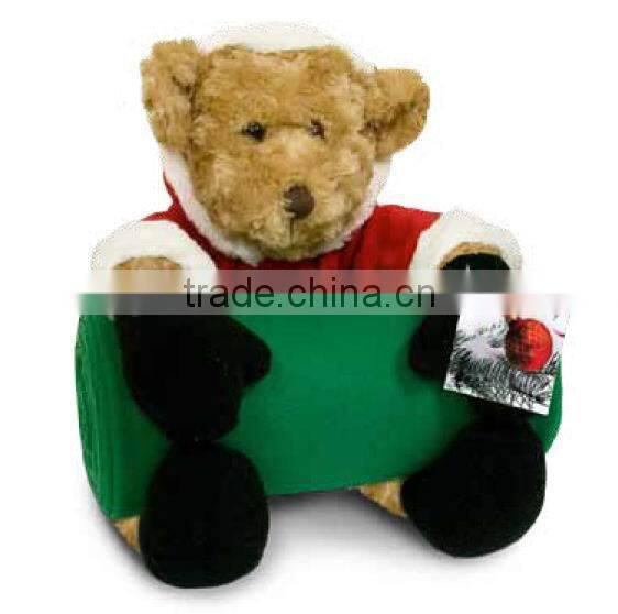 polar baby blanket with plush toy/baby fleece blanket for chrismas
