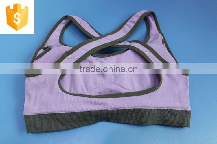 High quanlity fashion stretch breathable cheap simple wholesale sport bra sexy
