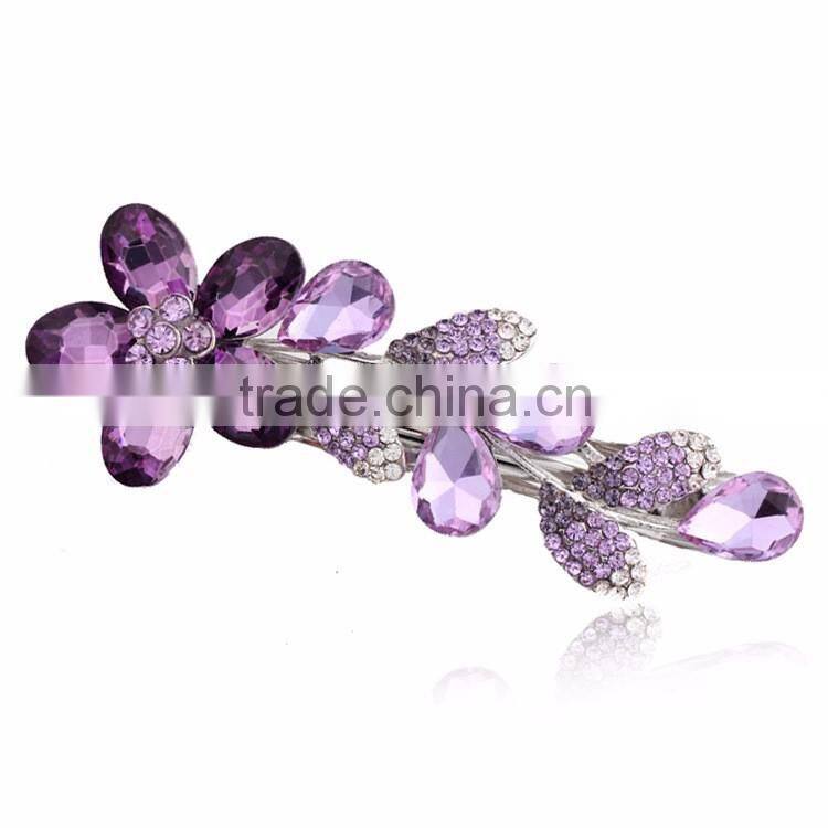 Fashion rhinestone hair clip ,spring clip hair accessories, hair hair clip hairpin