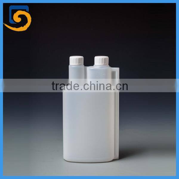 150ml 500ml1000ml HDPE plastic double neck dispenser bottle, twin neck measuring dosing bottle