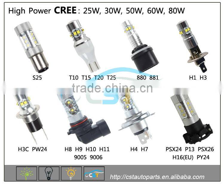 CST High Power H1 12v 2W 200LM car led fog lamp