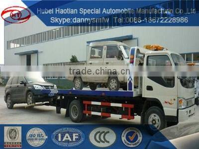 flat bed road cleaner with crane truck emergency rescue truck wrecker for sale