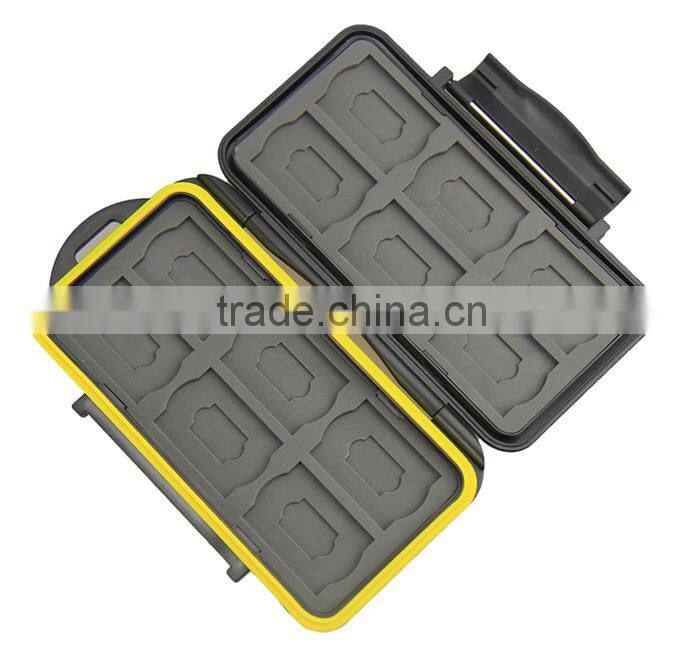 JJC new products Waterproof water-resistant Storage Memory Card Case Protector for 12XSD cards