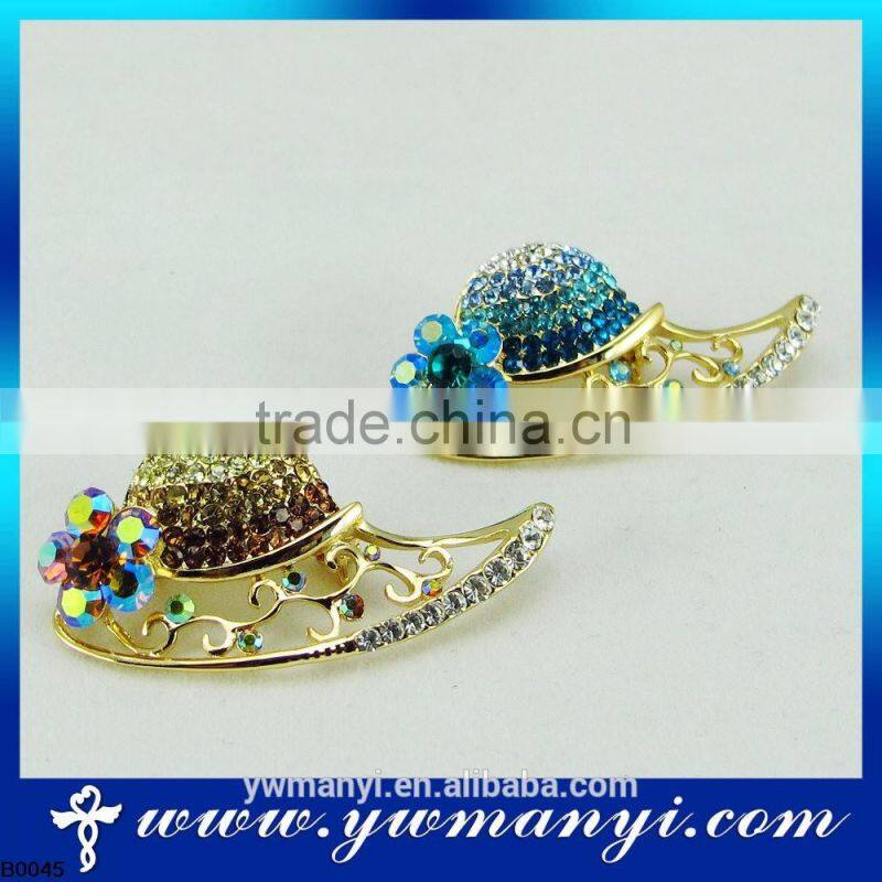 Factory price buy wholesale direct from china easy sell items hats crochet brooch for wedding invitations B0045