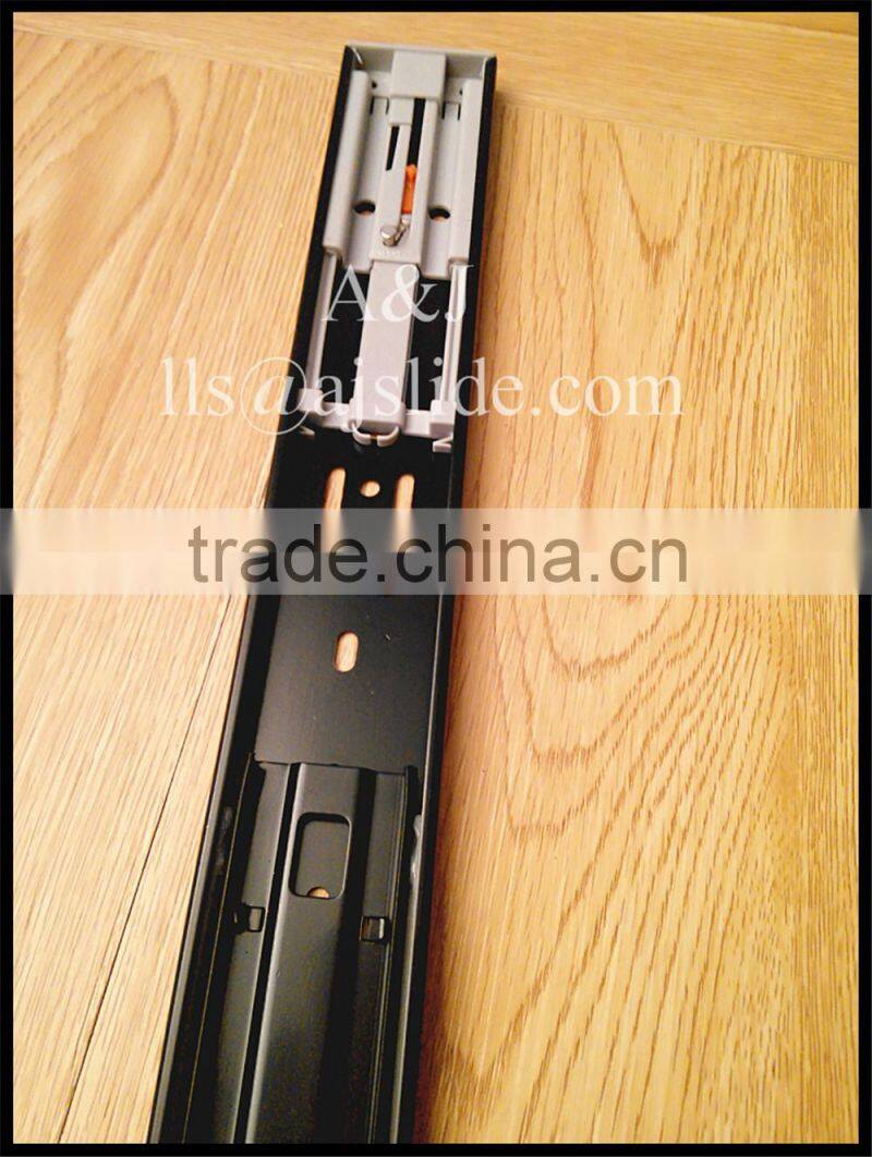 High Quality 45mm Push Open Full Extension Ball Bearing drawer slide