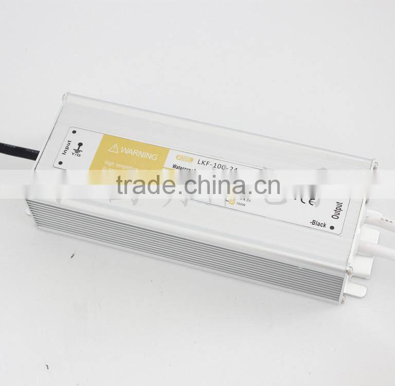 100w 24v waterproof led drive power supply with Ce approved