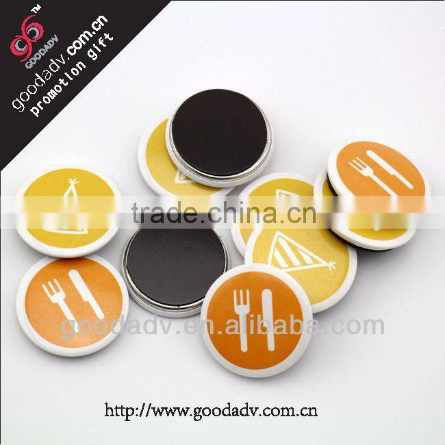 Good quality advertising custom make tin fridge magnet sticker