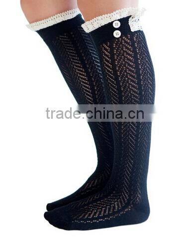 Black Friday color Button down Leg warmers lace boot cuff socks legwarmers womens knit leggings at stock