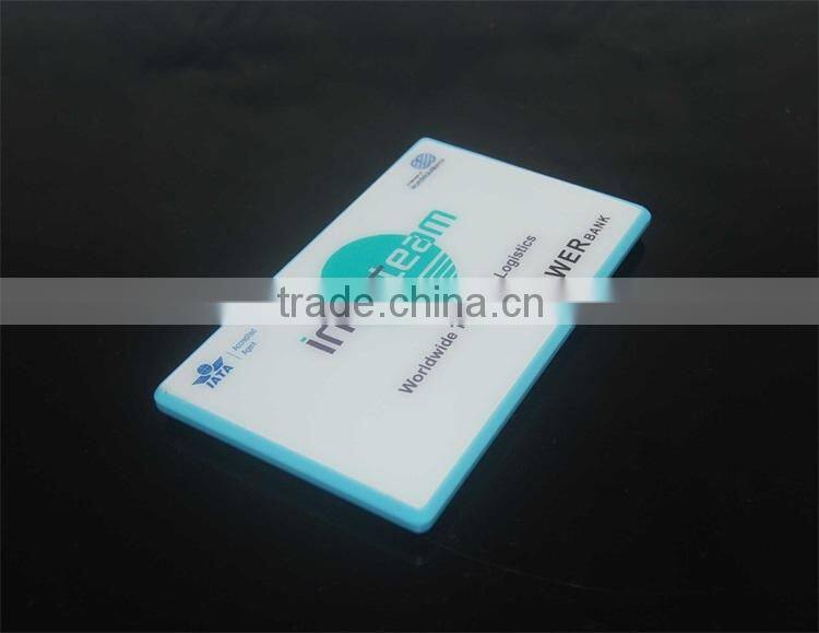 2200mAh Credit Card Shape Mobile Power Bank with Full Color Printing