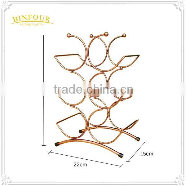 ornaments style home decoration six bottles of wine iron mount rack