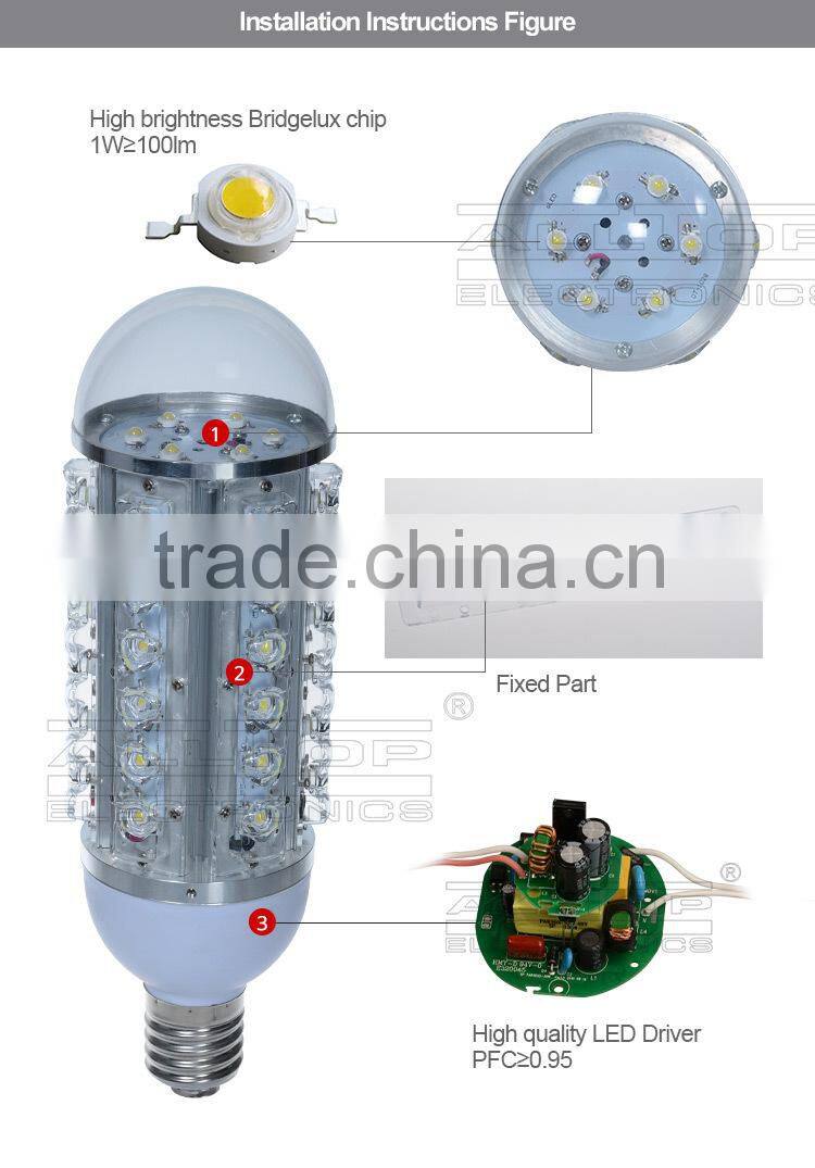 High qulity IP67 waterproof 42w high lumen led street light bulb
