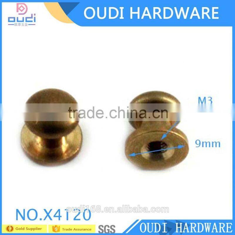 High Quality Antique Brass Ponted Studs With Screws Metal Nipple Nail