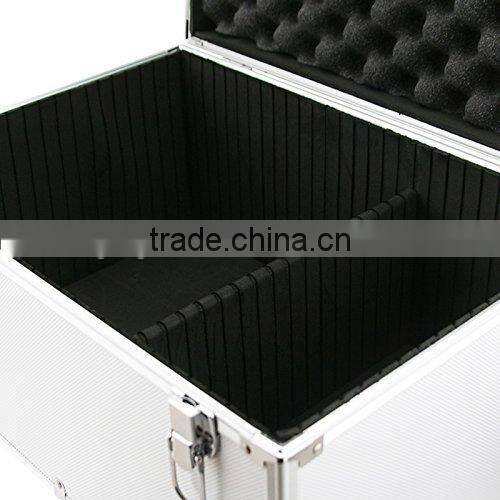 Aluminium Fligh t Case Silver DJ Tool Box 450x310x240mm Internal Divider