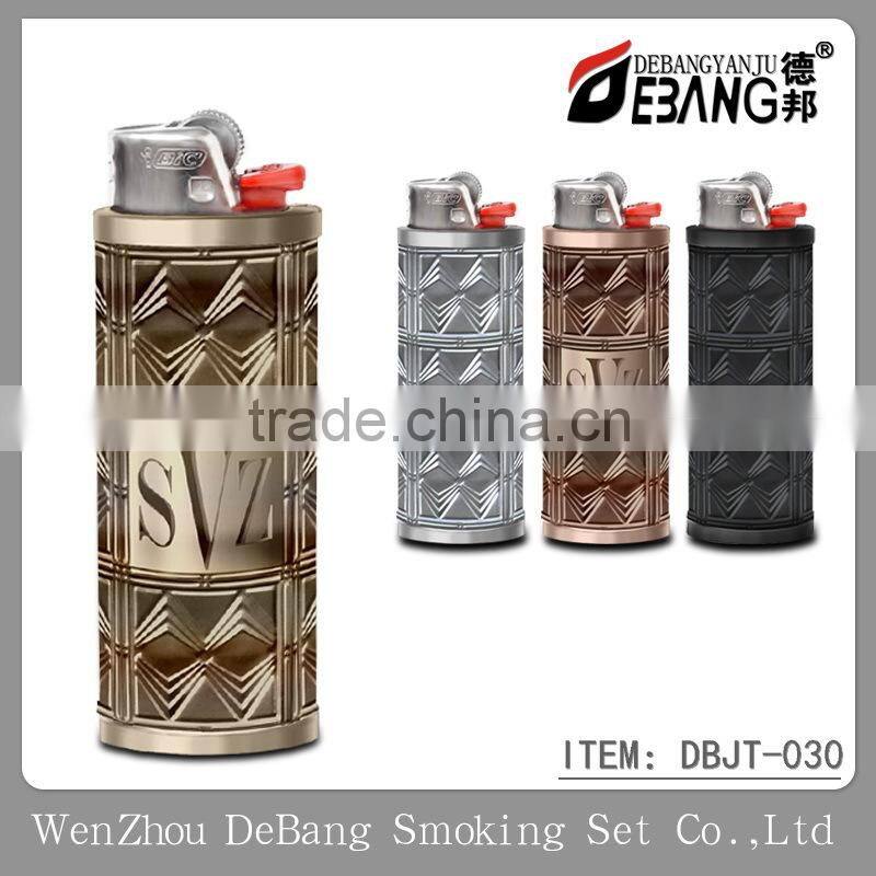 Sophisticated metal lighter case with Carve Designs lighter case