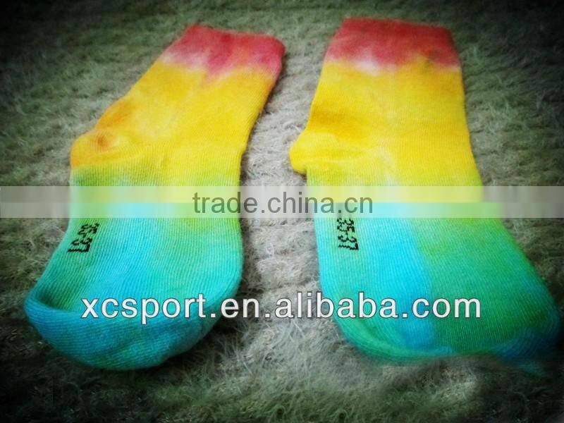 Tie dye retro street style fashion tide couples socks cotton socks