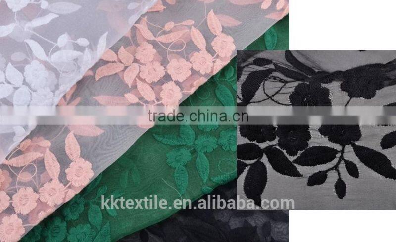 Sweet design-3D Floral Embroidery with Organza Fabric Design