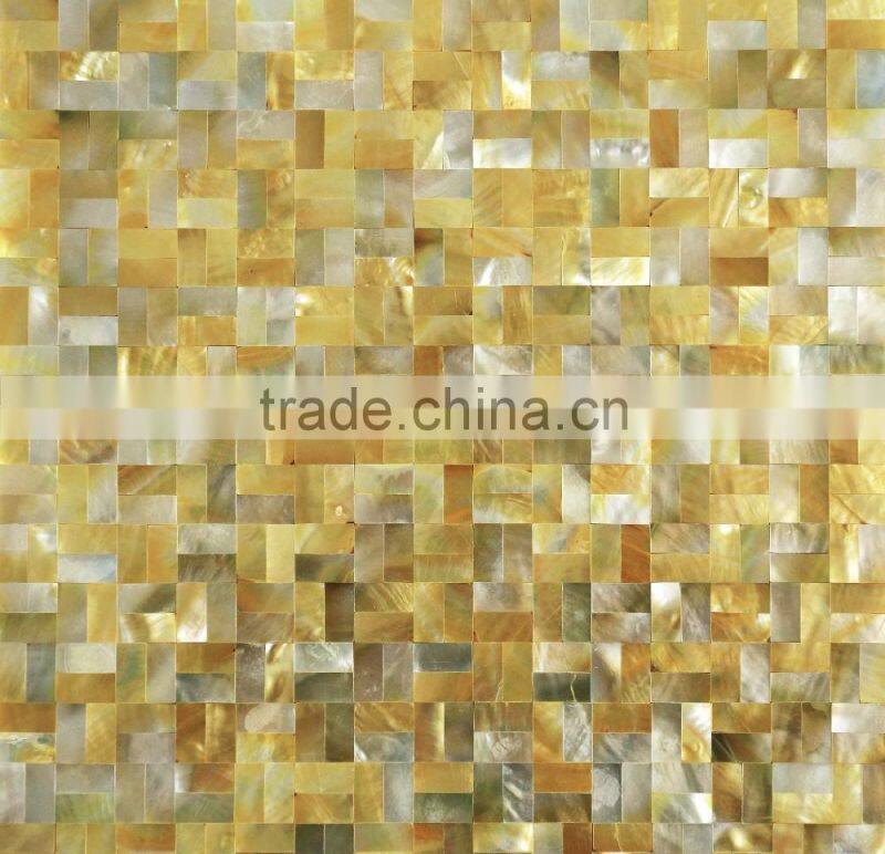 Yellowlip sea shell mosaic tile