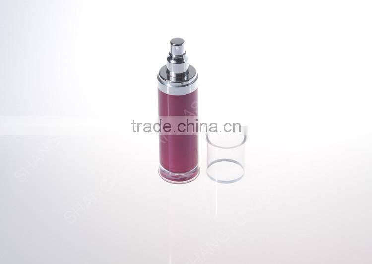 Round Acrylic Cosmetic Plastic Bottle Retail 50ml Cosmetic Lotion Bottle