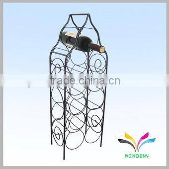 House hold OEM design 4 bottles counter wall wine display rack