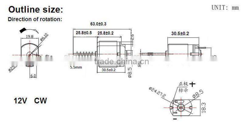 12v dc electronic door lock actuator motor | FK-280A