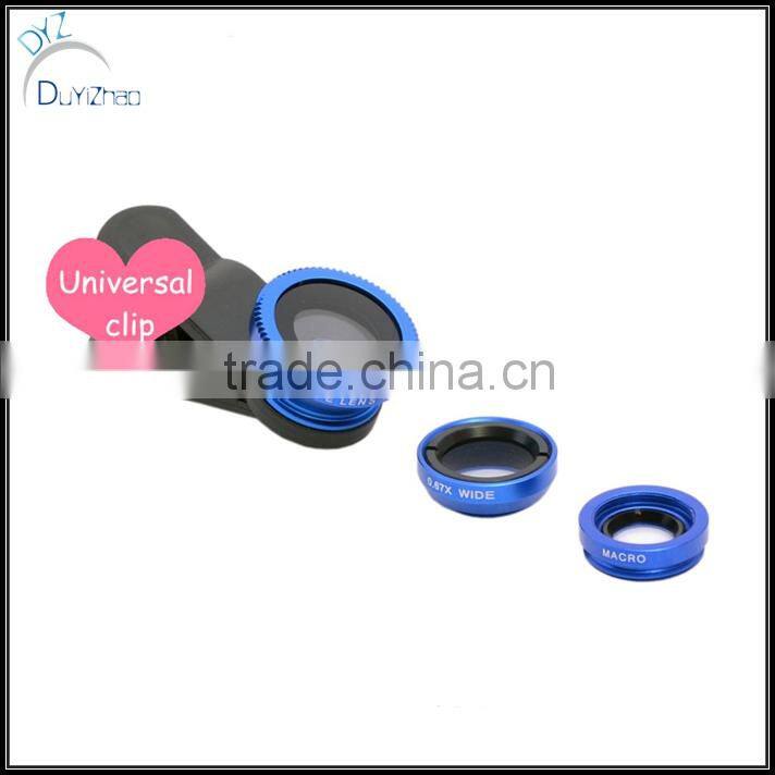 Wholesale Universal Lens Kit, 0.67x wide angle macro fisheye cell phone camera