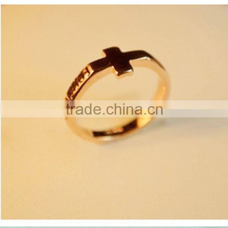 factory direct sales Forever stamped alloy full cross finger ring