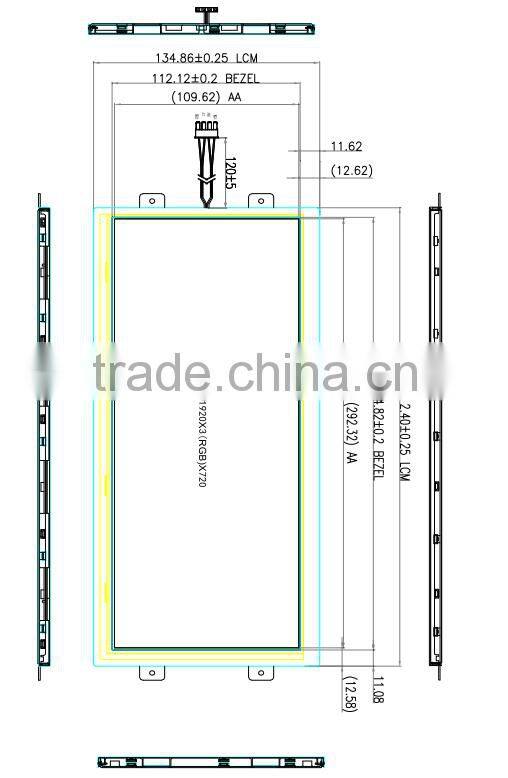 12.3 inches car lcd S123WU01 1920x720 Bar Stretched LCD For the automotive