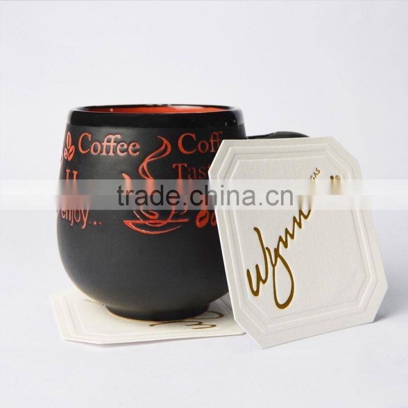 Custom Beer/Wine Absorbent Printed Paper Coaster/Mat Promotional For Pub/Bar