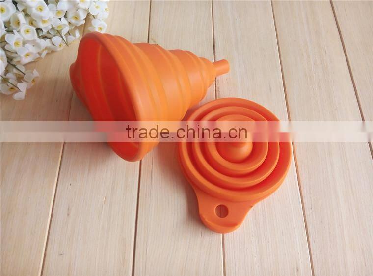 Food grade folding silicone rubber funnel easy to carrying