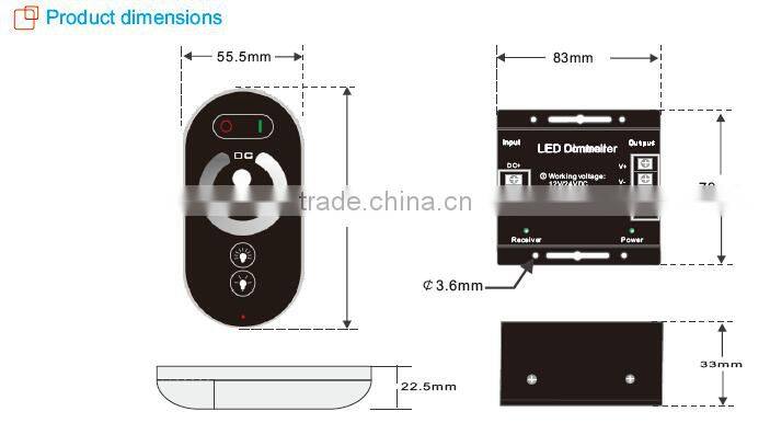 High quality 12 volt led dimmer
